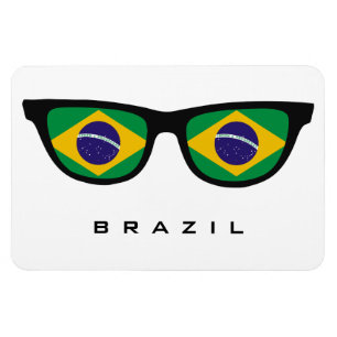 Brasilien Shades benutzerdefinierte Text- und Farb Magnet