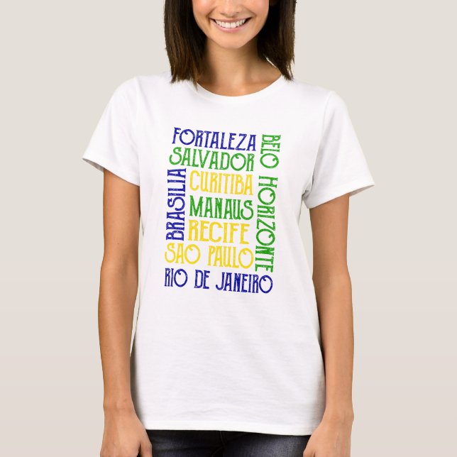 Brasilien Stadt nennt Rio de Janeiro Sao Paulo T-Shirt (Vorderseite)