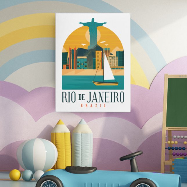 Brasilien Stadt Rio de Janeiro Vintag Poster (Rio de Janeiro Brazil Poster)
