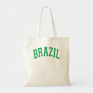 Brasilien T - Shirt für grünen Text Tragetasche