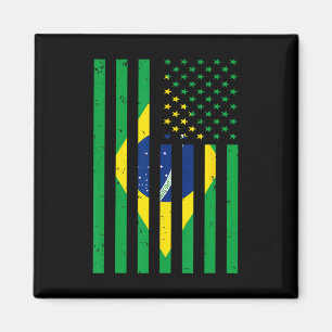 Brasilien Trikot Brasil Fußball USA Amerika Flagge Magnet