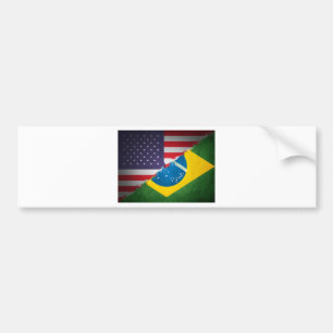 Brasilien und Amerika Autoaufkleber
