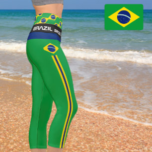 Brasilien und Brasilien Flag Mode, Fitness, Sport Capri Leggings
