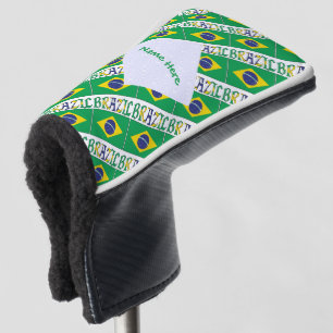 Brasilien und Brasiliens Flagge geteert grün Perso Golf Headcover