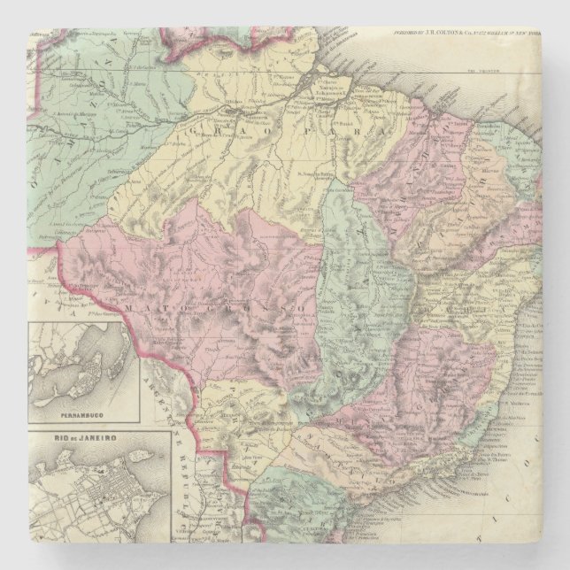 Brasilien und Guayana Steinuntersetzer (Vorderseite)