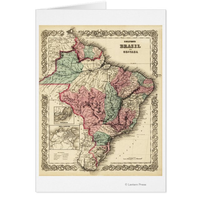 Brasilien und GuayanaPanoramakarte Brasilien (Vorne)