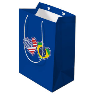 Brasilien USA Liebe Hearts Mittlere Geschenktüte