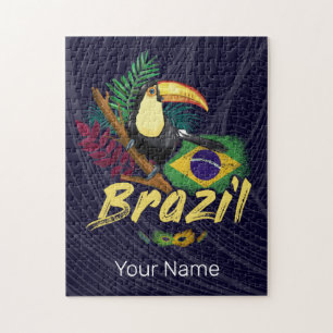 Brasilien Vintage-Tukan-Flagge-Samba-Maske-Souveni