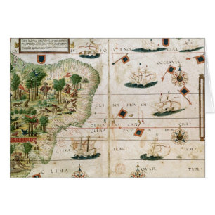 Brasilien vom "Miller-Atlas" durch Pedro Reinel