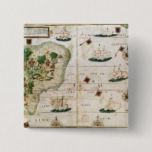 Brasilien vom "Miller-Atlas" durch Pedro Reinel Button