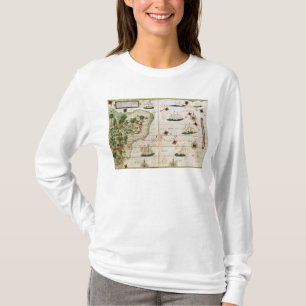Brasilien vom "Miller-Atlas" durch Pedro Reinel T-Shirt