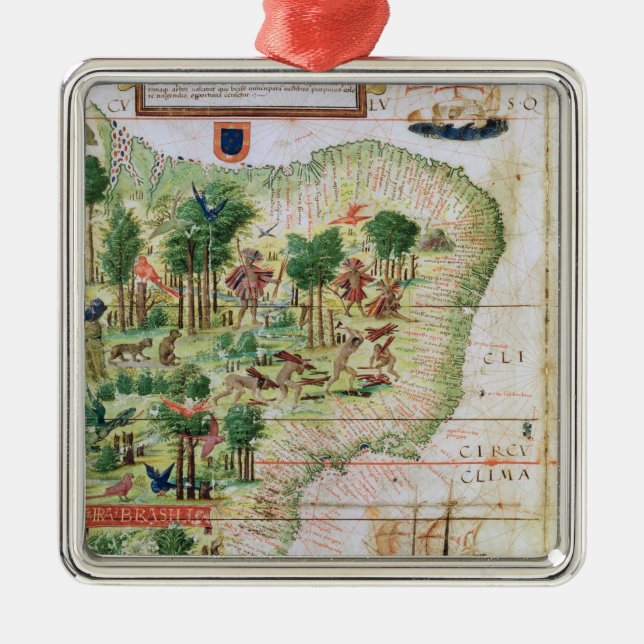 Brasilien von den 'Miller-Atlassen Silbernes Ornament (Vorne)