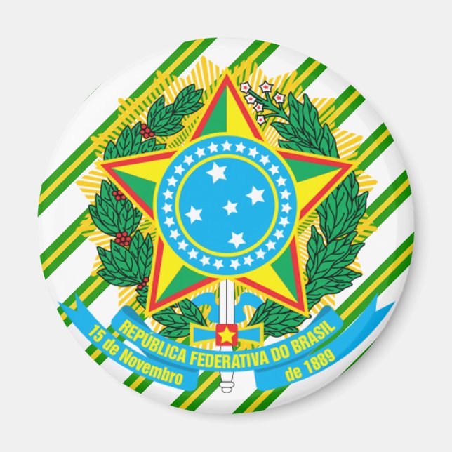 Brasilien - Wappen Magnet (Vorne)