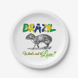 Brasilien - Was ist nicht zu Liebe Brasil Zitat Pappteller