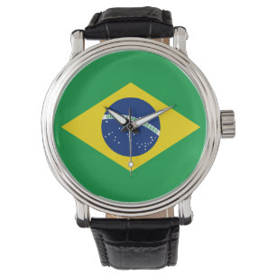 Brasilien Watch - Die Flagge Brasiliens Armbanduhr