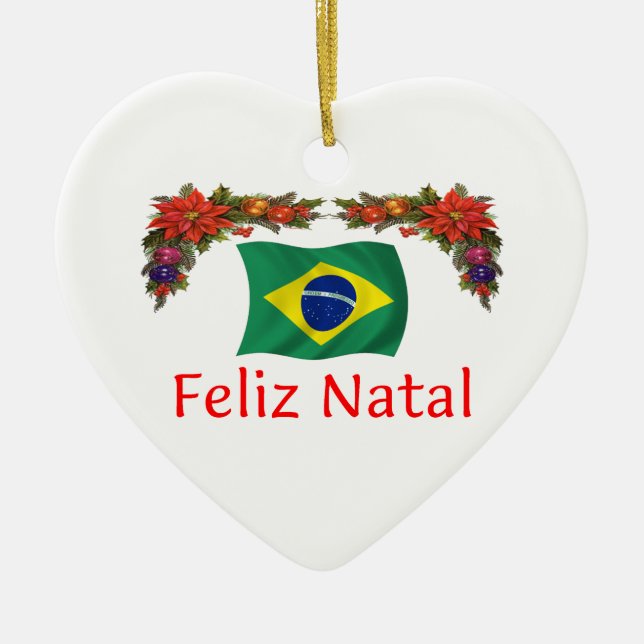 Brasilien-Weihnachten Keramikornament (Vorne)
