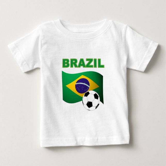 Brasilien-Weltmeisterschaft-T - Shirt-Flagge Baby T-shirt (Vorderseite)