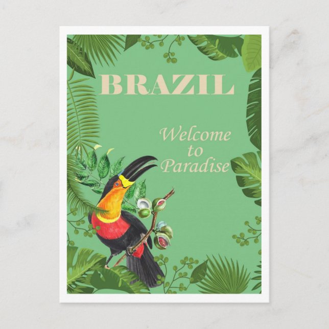 Brasilien, Willkommen im Paradies Postkarte (Vorderseite)