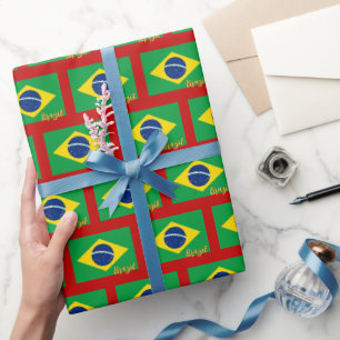 Brasilien Wrapping Paper, Red Xmas, brasilianische Geschenkpapier