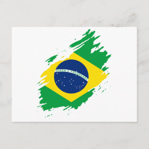 Brasilien Zerrissene Flagge Nationaler Stolz Sport Postkarte