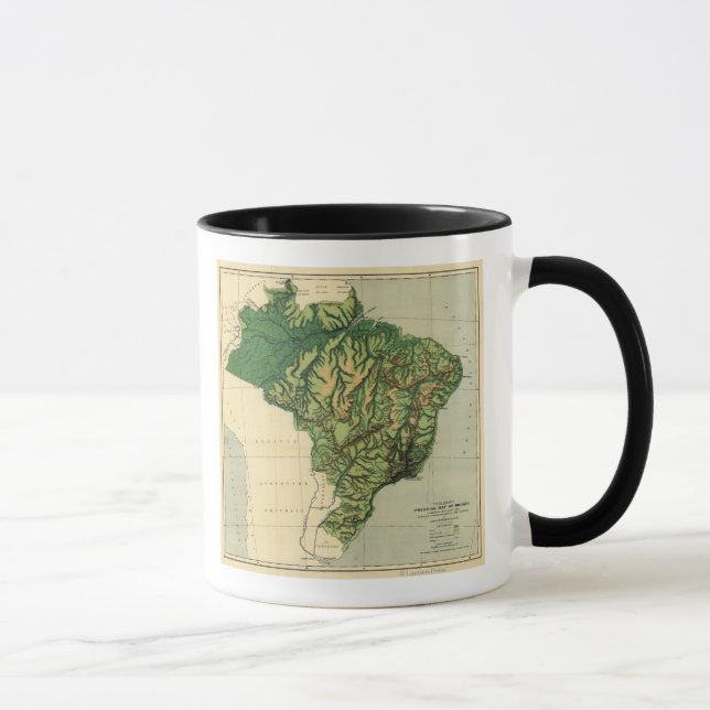 BrasilienPhysical Panoramic MapBrasilien Tasse (Rechts)