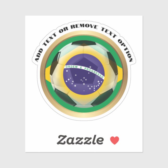Brasiliens brasilianischer Flag-Fußball-Ball Aufkleber (Blatt)
