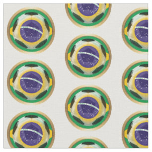 Brasiliens brasilianischer Flag-Fußball-Ball Stoff