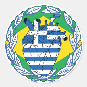 Brasiliens Brasilien Griechische Unabhängigkeit Gr Runder Aufkleber