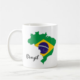 Brasiliens Flag Karte Kaffeetasse