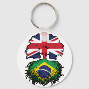 Brasiliens Flagge für britische britische Tree Roo Schlüsselanhänger