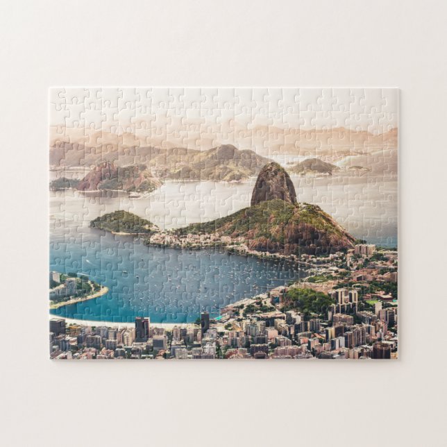 Brasiliens Iconic Rio De Janeiro Luftpanorama (Horizontal)