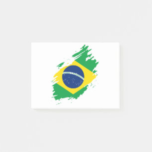 Brasiliens Ripped Flag National Pride Sports Post-it Klebezettel