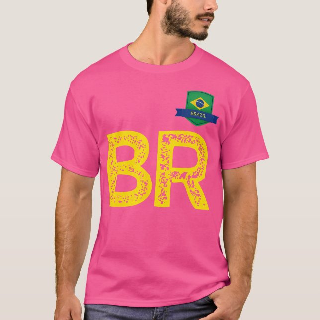 Brasiliens Schreiben B und R Brasilien S T-Shirt (Vorderseite)