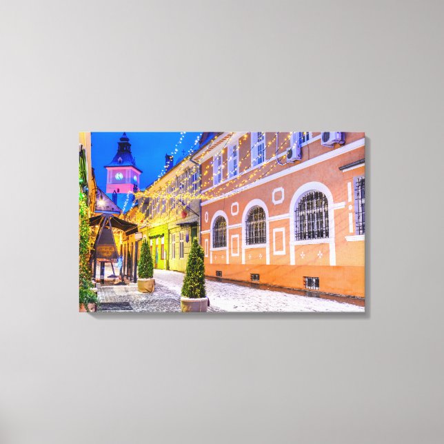 Brasov Weihnachtsmarkt Leinwanddruck (Vorderseite)