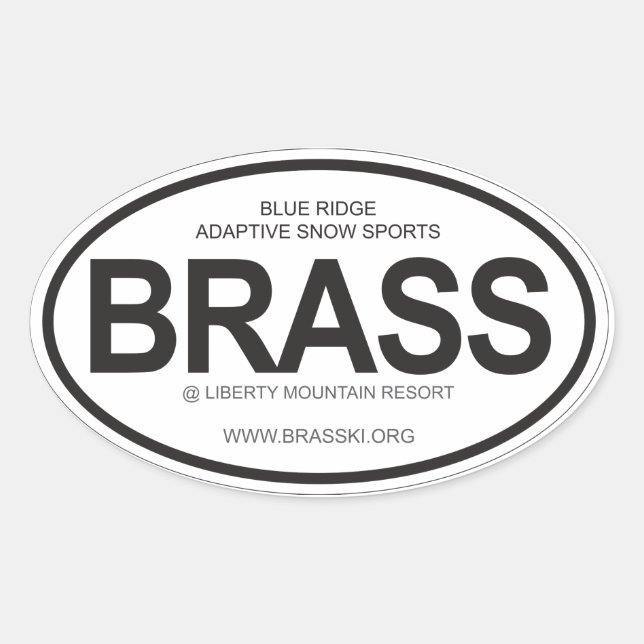 BRASS-Aufkleber Ovaler Aufkleber (Vorderseite)