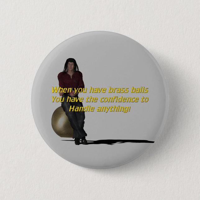 Brass Balls Button (Vorderseite)