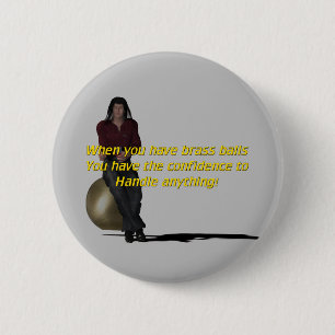 Brass Balls Button