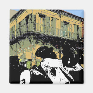 Brass Band, New Orleans Treme Französische Viertel Magnet