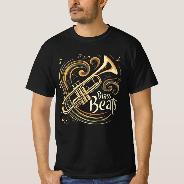 Brass Beats Trumpet Player Groove T-Shirt (Vorderseite)