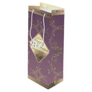 Brass & Iolite Geschenktasche zum 21. Geburtstag Geschenktüte Für Weinflaschen
