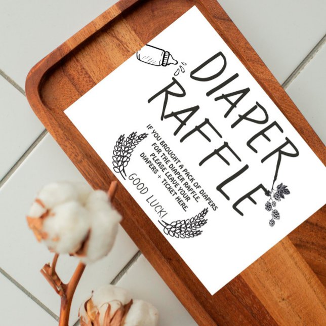 Brasserie Bébé - B&W - Invitation de chapelure Raf (Créateur téléchargé)