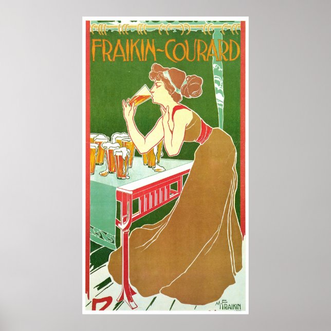 Brasserie Fraikin Courard 1900 ~ Vintage Ad Poster (Vorne)