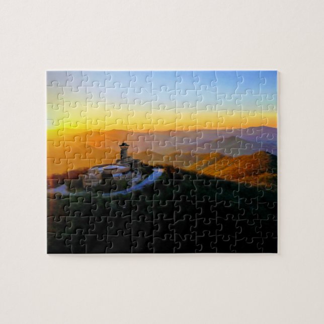Brasstown Bald Observation Tower bei Sonnenaufgang (Horizontal)