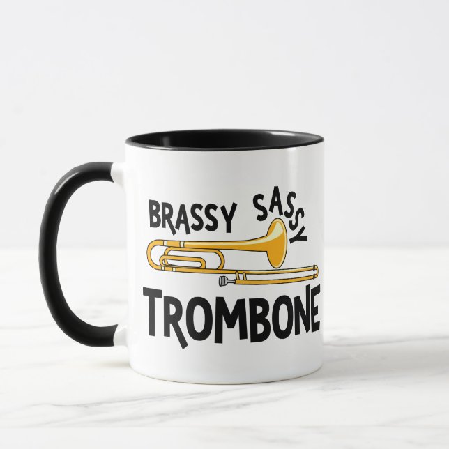 Brassy Sassy Trombone Tasse (Links)