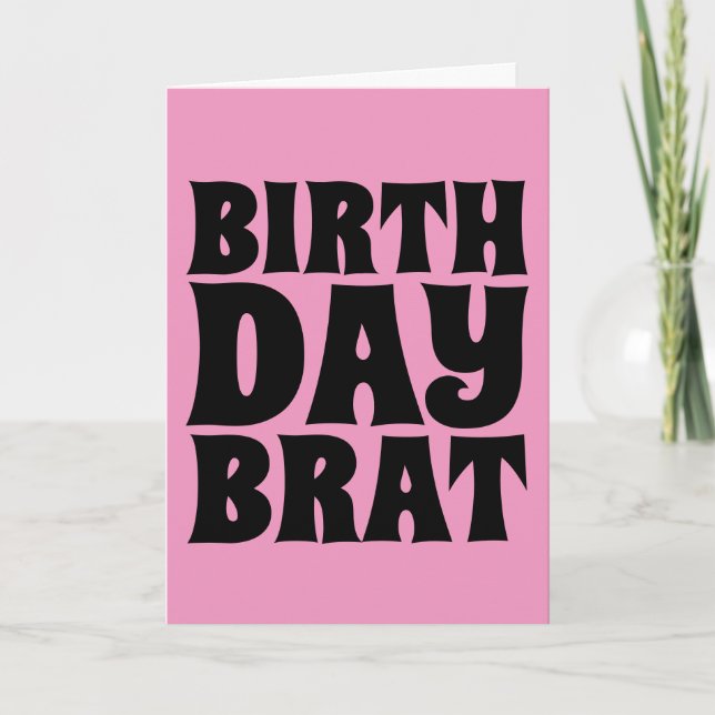 BRAT D'ANNIVERSAIRE (POUR ELLE) CARTE DE REMERCIEM (Devant)
