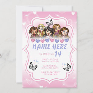 Brat Doll Airbrush Invitation Anniversaire