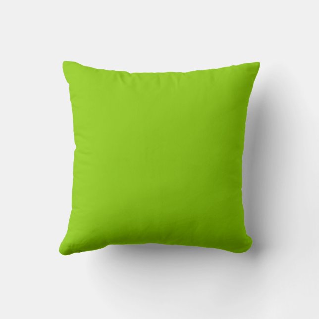 Brat Green Solid Color Kissen (Rückseite)