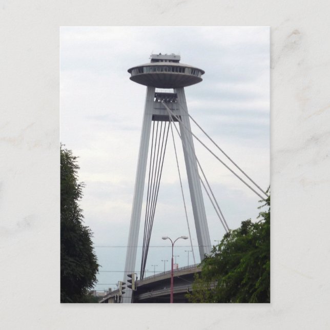 Bratilava-Brücke ufo Postkarte (Vorderseite)