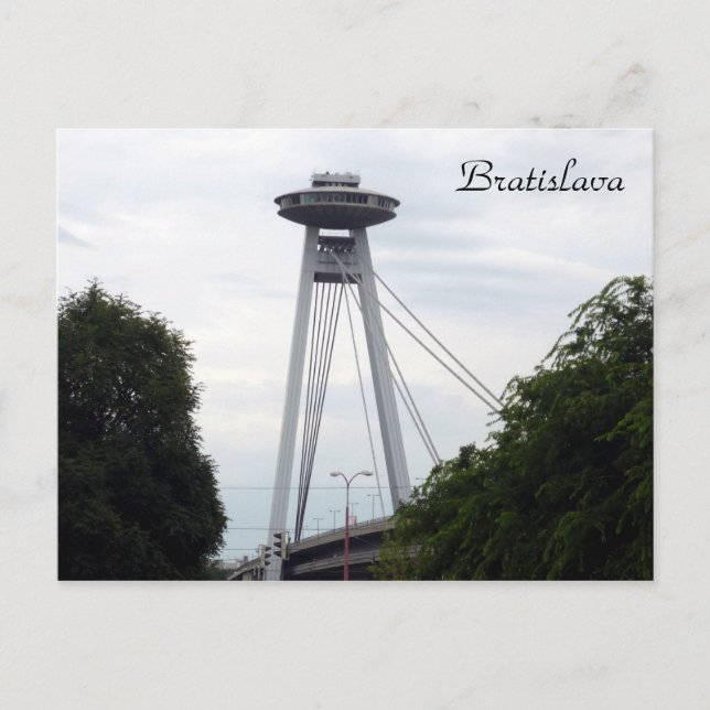Bratilava UFO-Brücke Postkarte (Vorderseite)