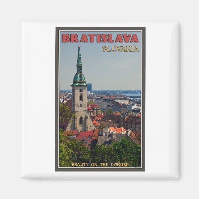 Bratislava Cityscape Magnet (Vorne)
